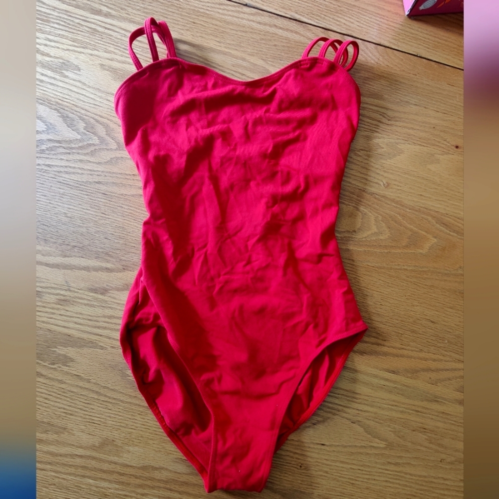 So Danca Crisscross Strap Red Dance Leotard